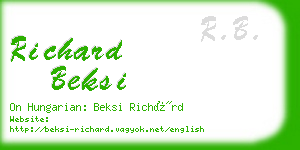richard beksi business card